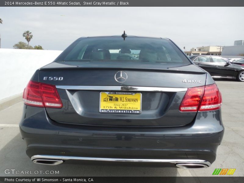 Steel Gray Metallic / Black 2014 Mercedes-Benz E 550 4Matic Sedan