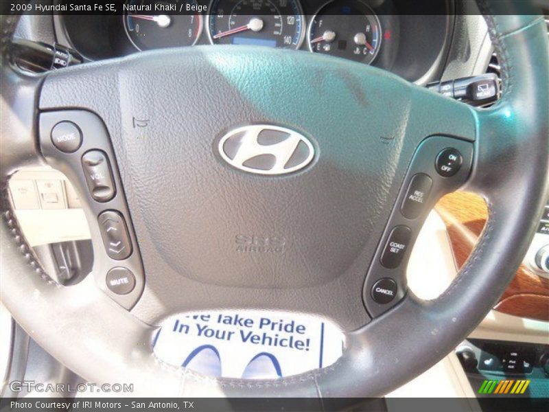 Natural Khaki / Beige 2009 Hyundai Santa Fe SE