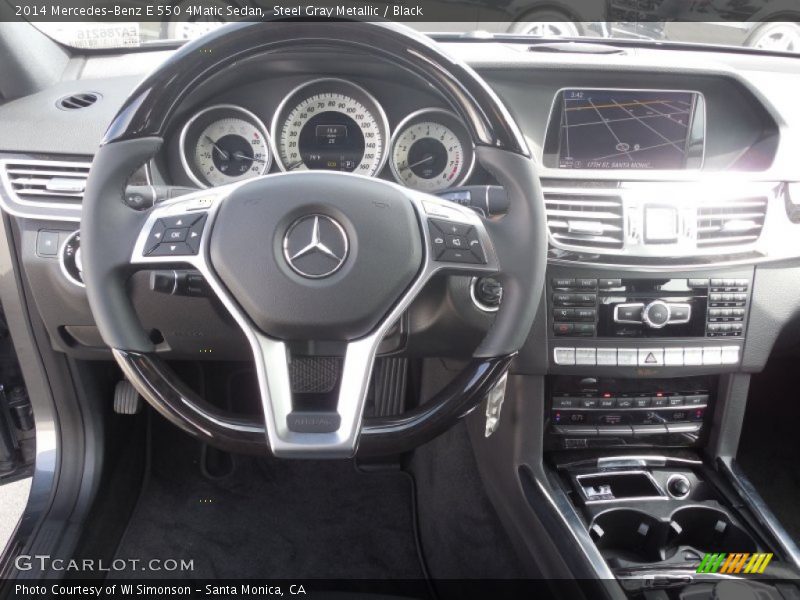 Steel Gray Metallic / Black 2014 Mercedes-Benz E 550 4Matic Sedan