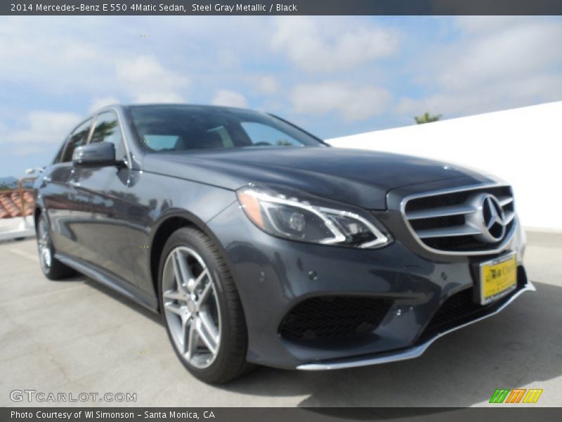 Steel Gray Metallic / Black 2014 Mercedes-Benz E 550 4Matic Sedan