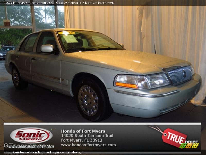 Gold Ash Metallic / Medium Parchment 2003 Mercury Grand Marquis GS