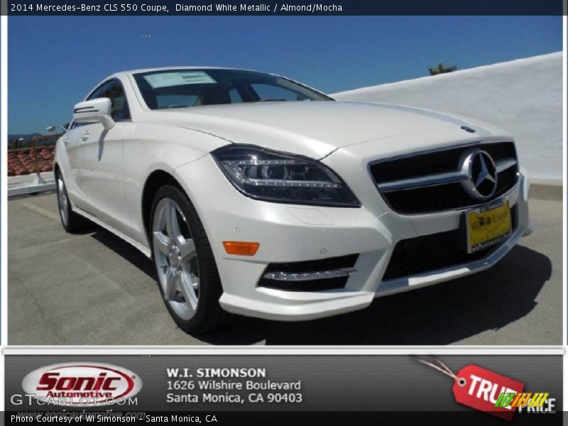 Diamond White Metallic / Almond/Mocha 2014 Mercedes-Benz CLS 550 Coupe