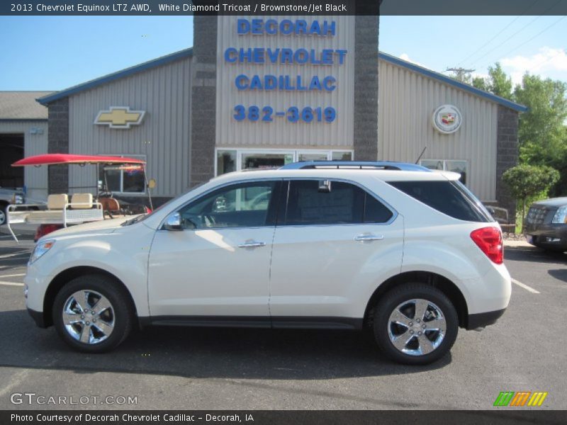 White Diamond Tricoat / Brownstone/Jet Black 2013 Chevrolet Equinox LTZ AWD