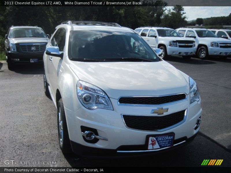 White Diamond Tricoat / Brownstone/Jet Black 2013 Chevrolet Equinox LTZ AWD