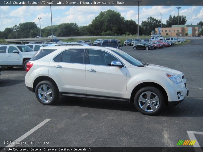 White Diamond Tricoat / Brownstone/Jet Black 2013 Chevrolet Equinox LTZ AWD