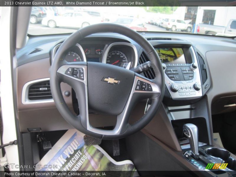 White Diamond Tricoat / Brownstone/Jet Black 2013 Chevrolet Equinox LTZ AWD