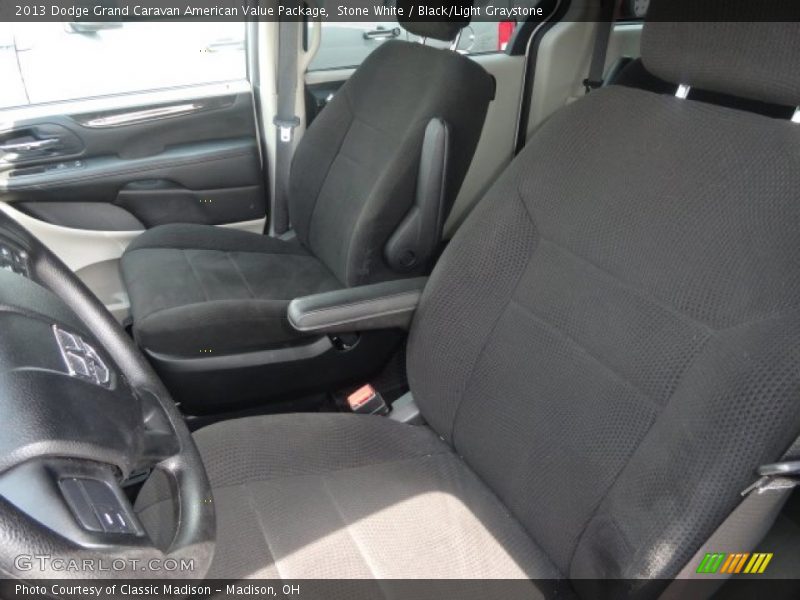 Stone White / Black/Light Graystone 2013 Dodge Grand Caravan American Value Package