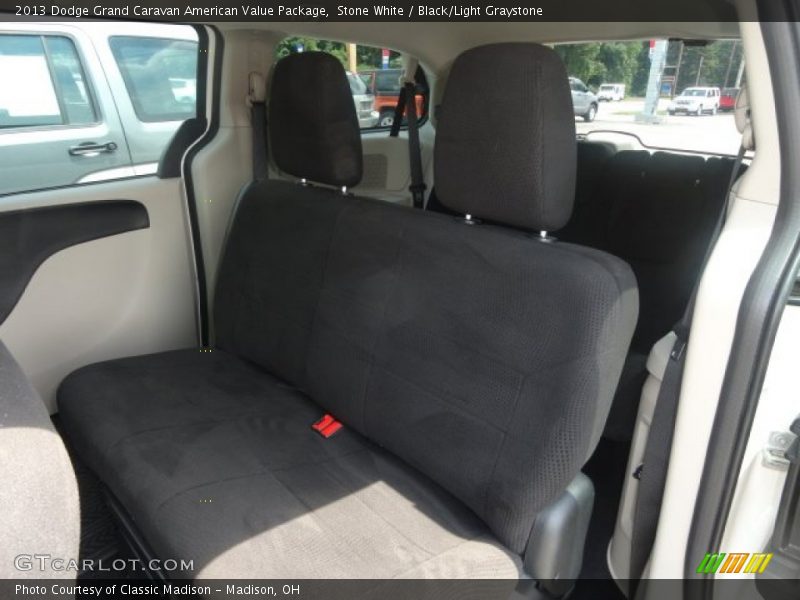 Stone White / Black/Light Graystone 2013 Dodge Grand Caravan American Value Package