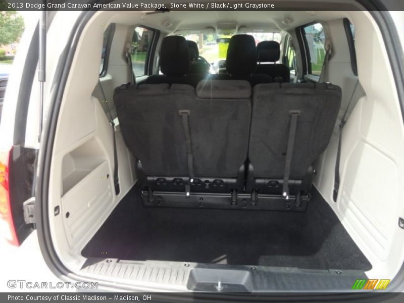 Stone White / Black/Light Graystone 2013 Dodge Grand Caravan American Value Package