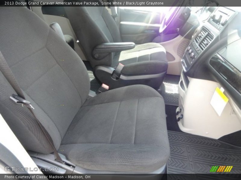 Stone White / Black/Light Graystone 2013 Dodge Grand Caravan American Value Package