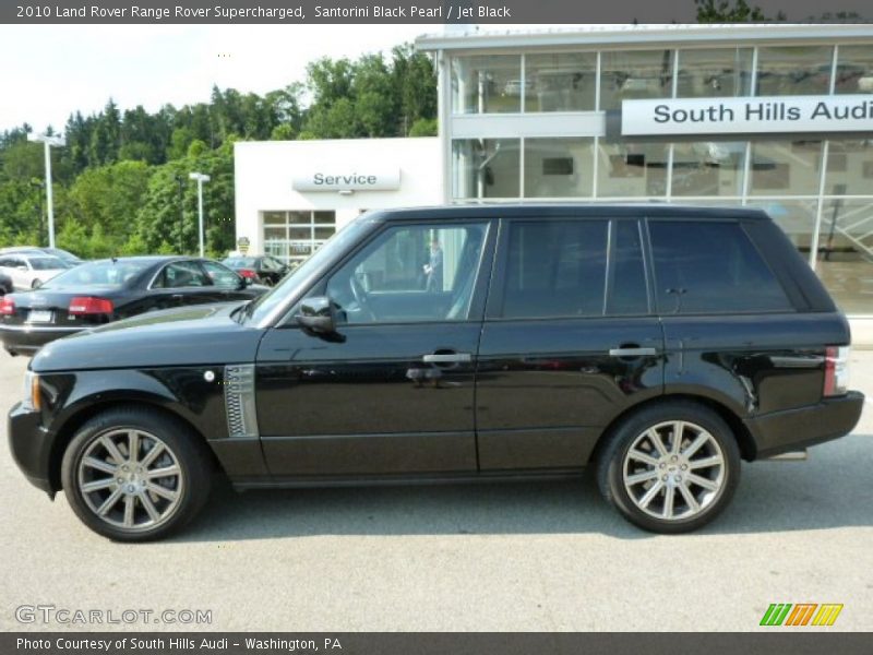 Santorini Black Pearl / Jet Black 2010 Land Rover Range Rover Supercharged