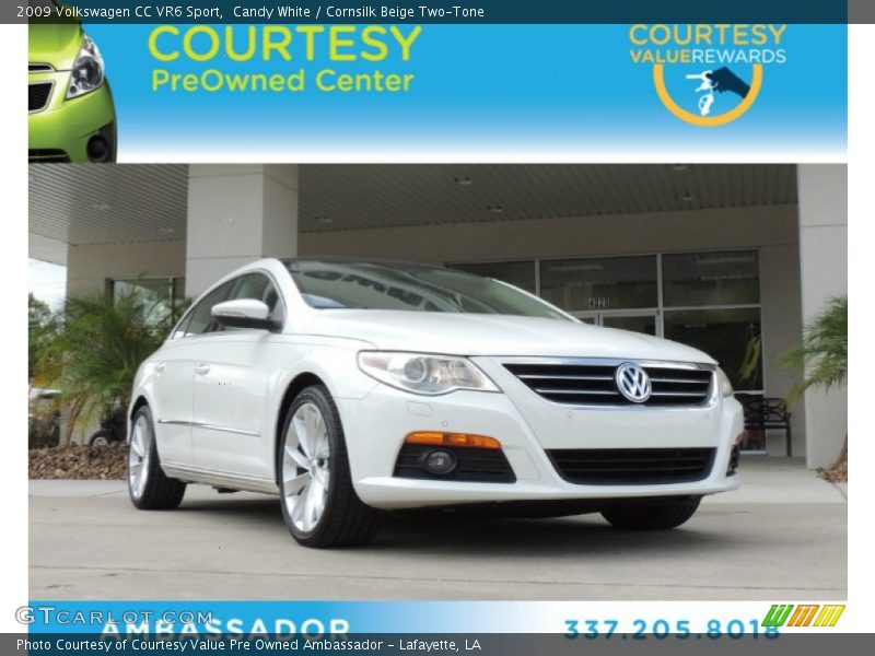 Candy White / Cornsilk Beige Two-Tone 2009 Volkswagen CC VR6 Sport