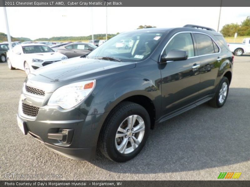 Cyber Gray Metallic / Jet Black 2011 Chevrolet Equinox LT AWD