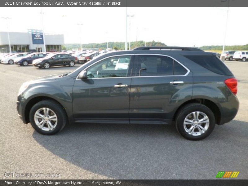 Cyber Gray Metallic / Jet Black 2011 Chevrolet Equinox LT AWD