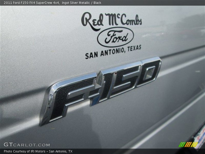 Ingot Silver Metallic / Black 2011 Ford F150 FX4 SuperCrew 4x4