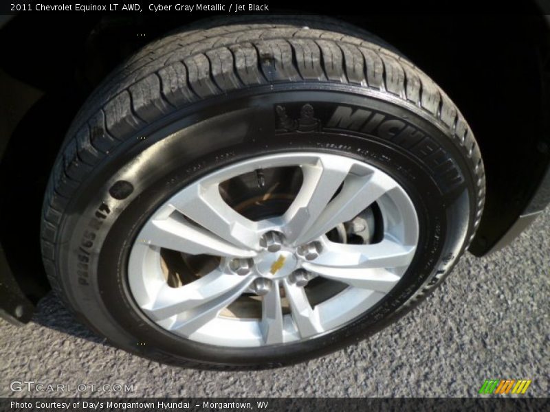 Cyber Gray Metallic / Jet Black 2011 Chevrolet Equinox LT AWD