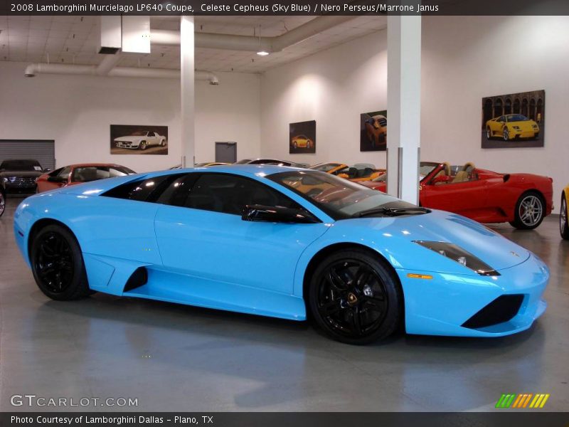 Celeste Cepheus (Sky Blue) / Nero Perseus/Marrone Janus 2008 Lamborghini Murcielago LP640 Coupe