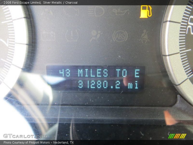 Silver Metallic / Charcoal 2008 Ford Escape Limited