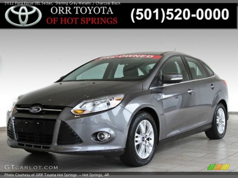 Sterling Grey Metallic / Charcoal Black 2012 Ford Focus SEL Sedan