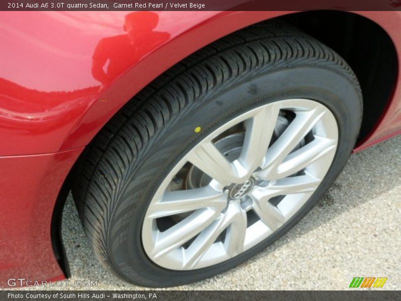 Garnet Red Pearl / Velvet Beige 2014 Audi A6 3.0T quattro Sedan