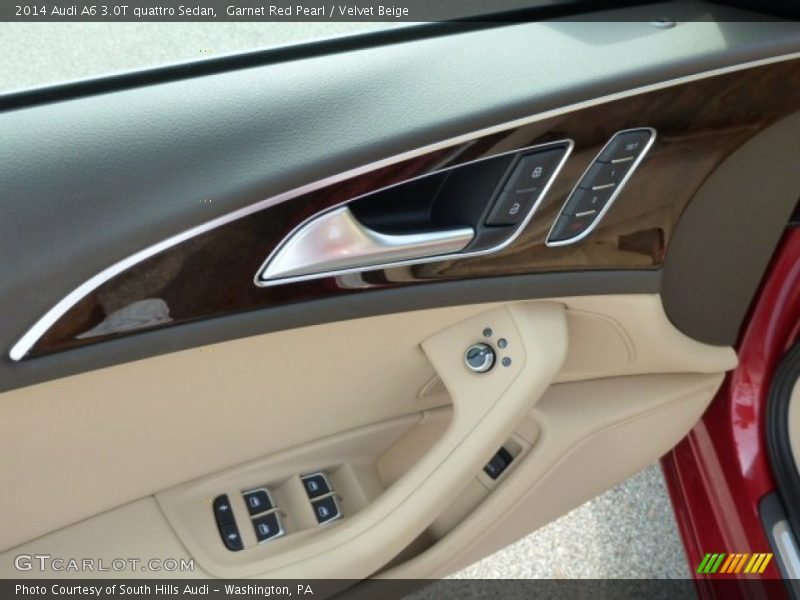 Garnet Red Pearl / Velvet Beige 2014 Audi A6 3.0T quattro Sedan