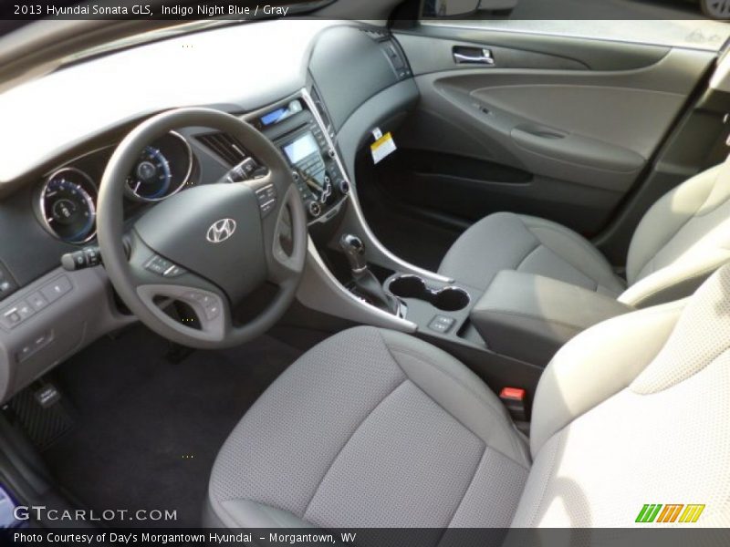 Indigo Night Blue / Gray 2013 Hyundai Sonata GLS