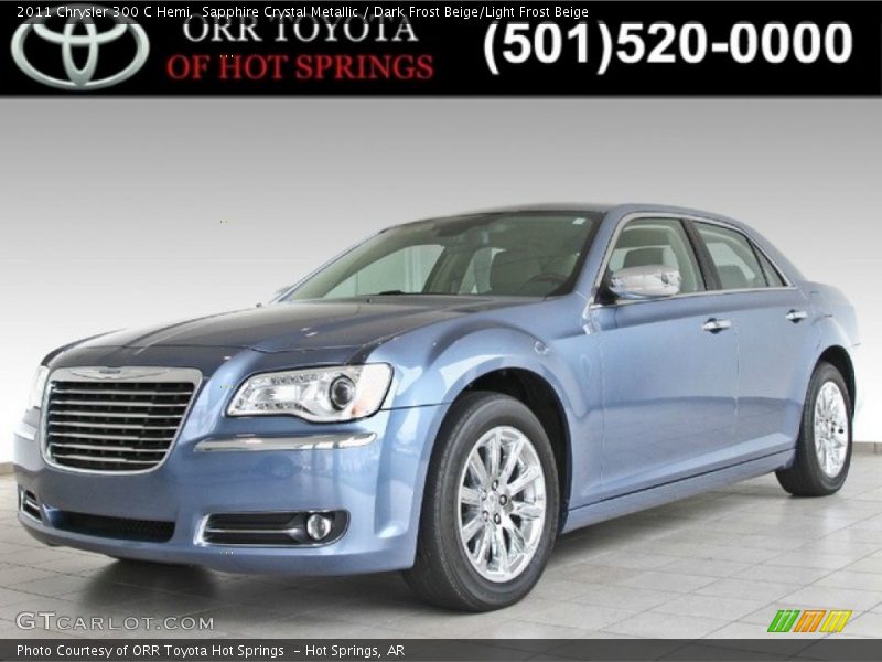 Sapphire Crystal Metallic / Dark Frost Beige/Light Frost Beige 2011 Chrysler 300 C Hemi
