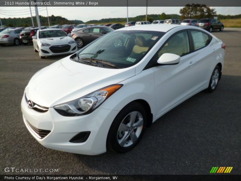 Shimmering White / Beige 2013 Hyundai Elantra GLS