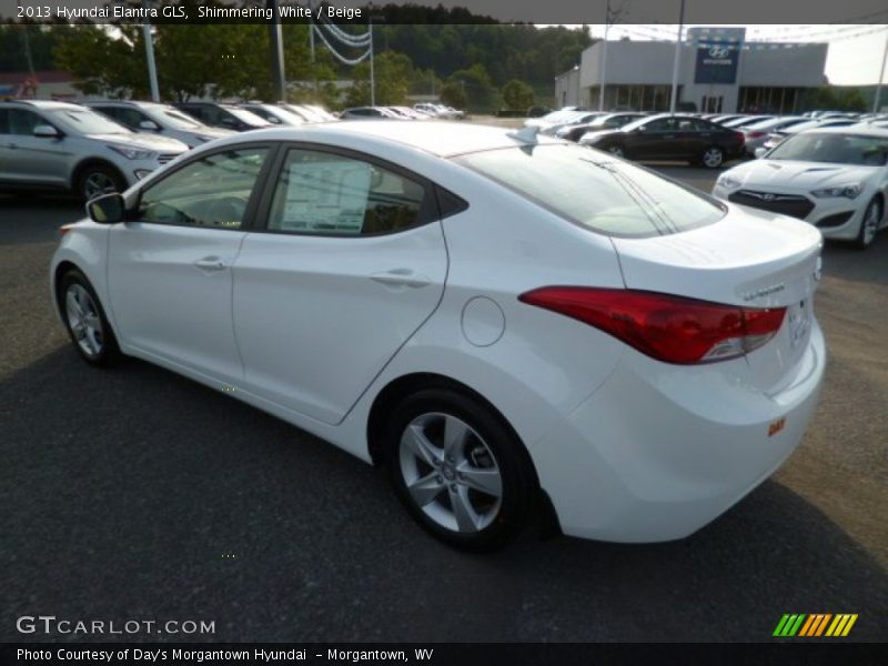 Shimmering White / Beige 2013 Hyundai Elantra GLS