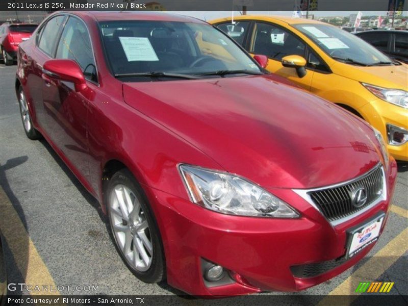 Matador Red Mica / Black 2011 Lexus IS 250