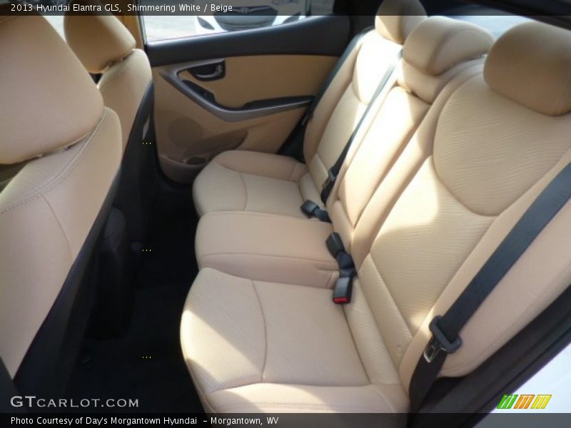 Shimmering White / Beige 2013 Hyundai Elantra GLS