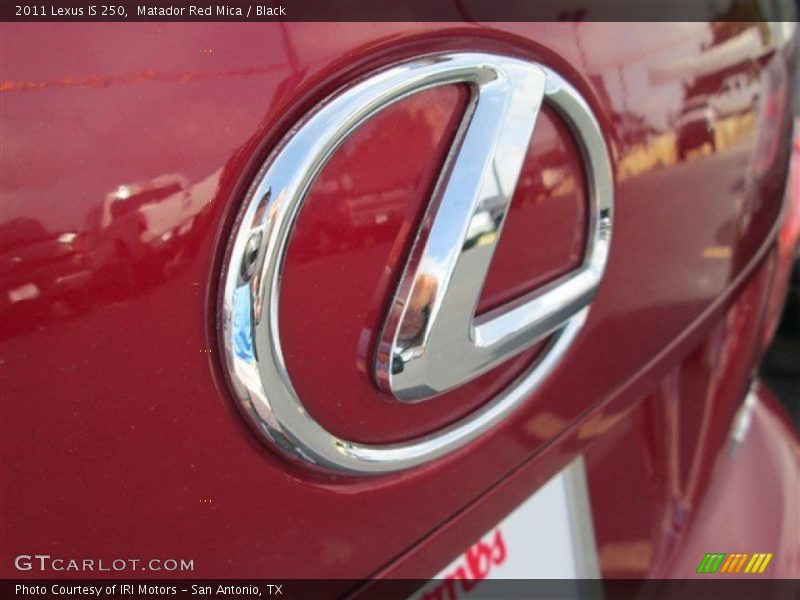 Matador Red Mica / Black 2011 Lexus IS 250