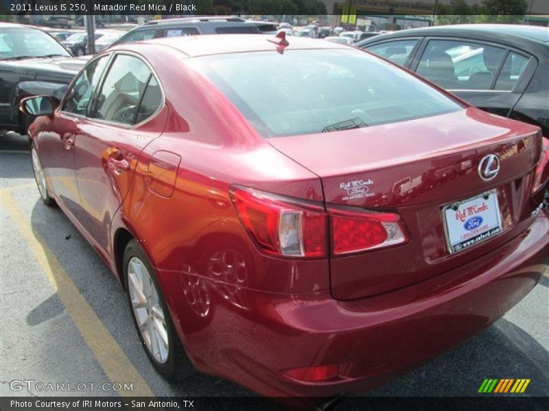 Matador Red Mica / Black 2011 Lexus IS 250