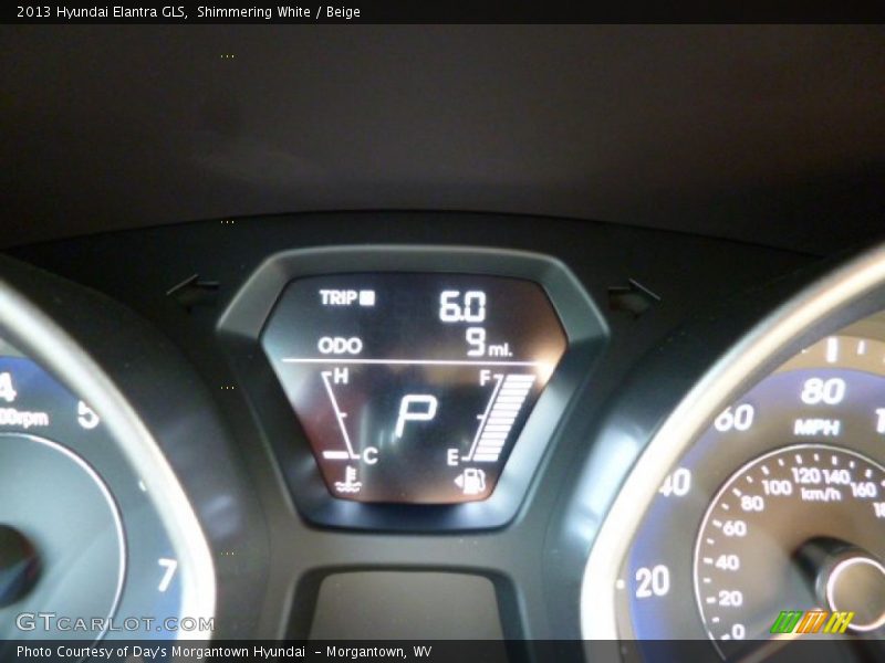 Shimmering White / Beige 2013 Hyundai Elantra GLS