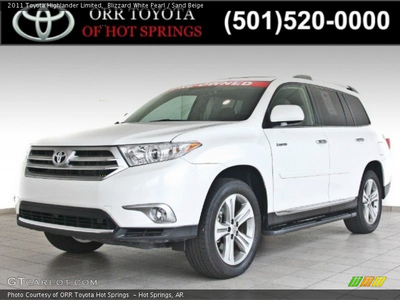 Blizzard White Pearl / Sand Beige 2011 Toyota Highlander Limited
