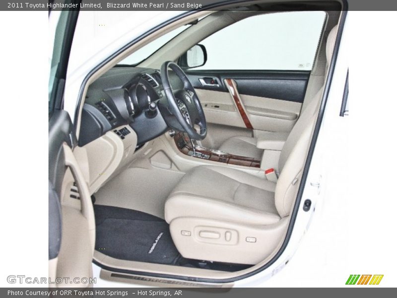 Blizzard White Pearl / Sand Beige 2011 Toyota Highlander Limited