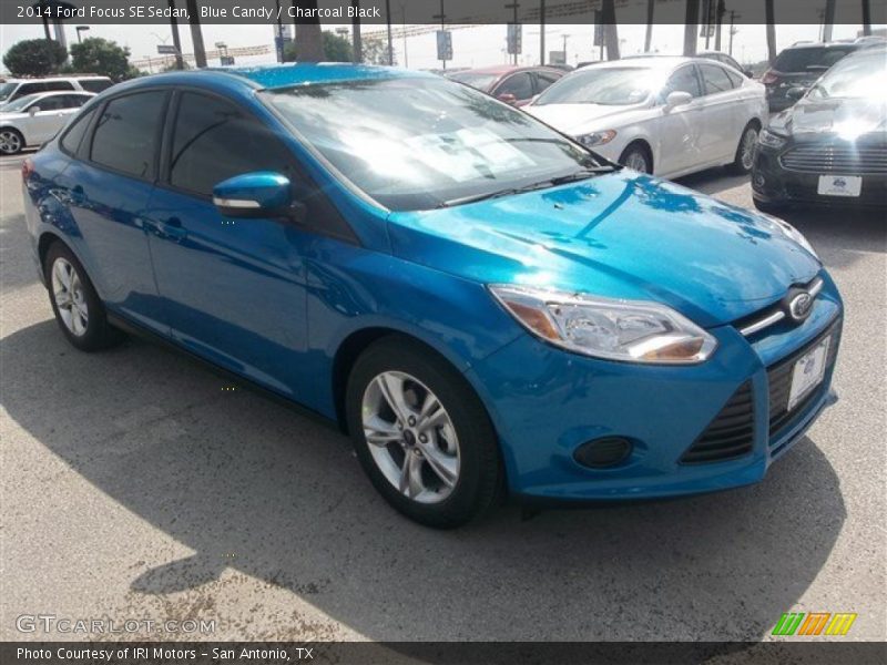 Blue Candy / Charcoal Black 2014 Ford Focus SE Sedan