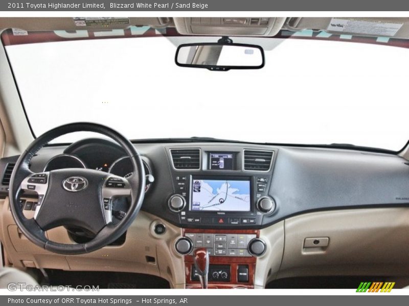 Blizzard White Pearl / Sand Beige 2011 Toyota Highlander Limited
