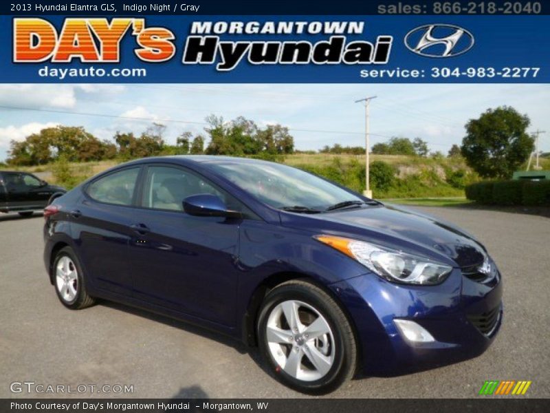 Indigo Night / Gray 2013 Hyundai Elantra GLS