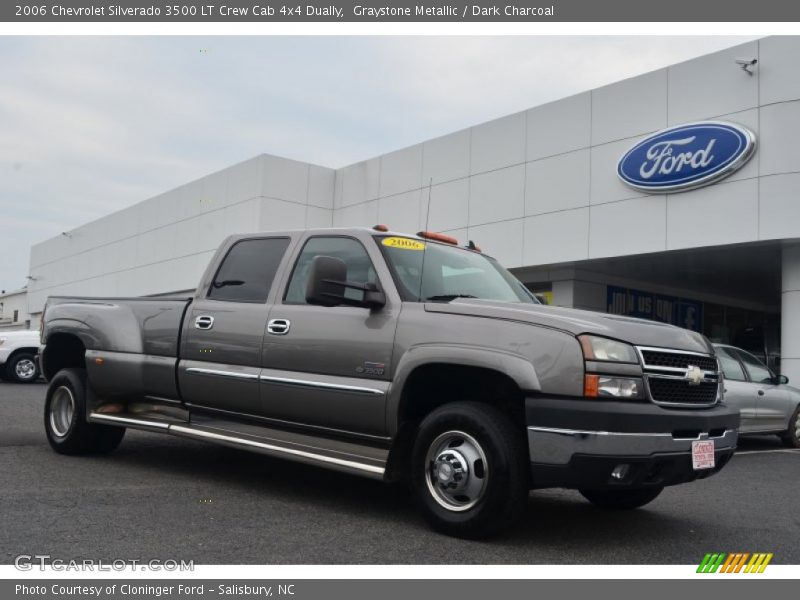 Graystone Metallic / Dark Charcoal 2006 Chevrolet Silverado 3500 LT Crew Cab 4x4 Dually
