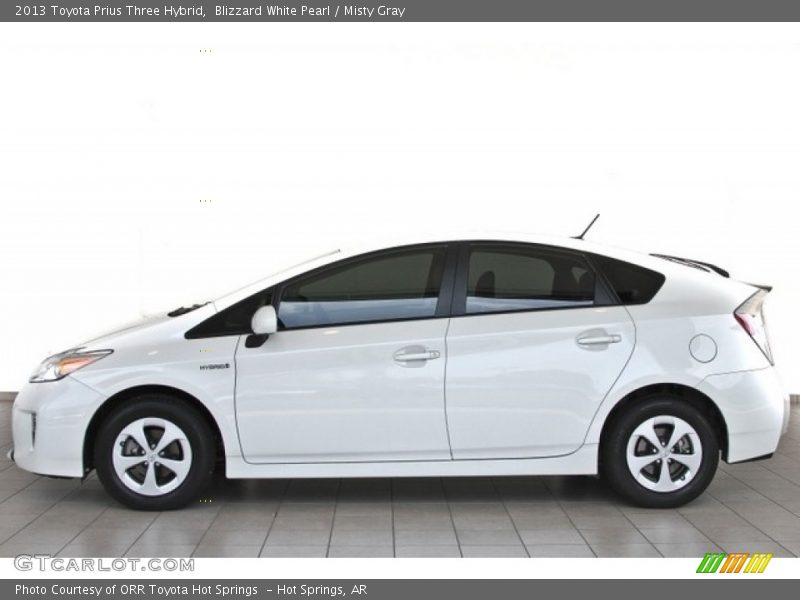 Blizzard White Pearl / Misty Gray 2013 Toyota Prius Three Hybrid