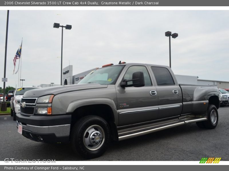 Graystone Metallic / Dark Charcoal 2006 Chevrolet Silverado 3500 LT Crew Cab 4x4 Dually