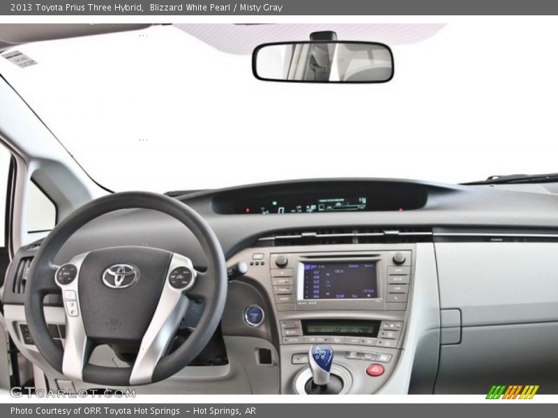 Blizzard White Pearl / Misty Gray 2013 Toyota Prius Three Hybrid