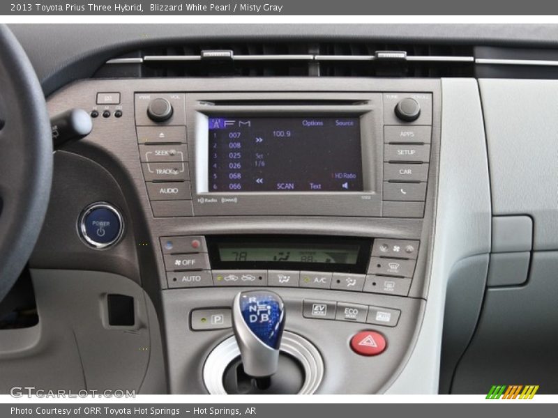 Blizzard White Pearl / Misty Gray 2013 Toyota Prius Three Hybrid