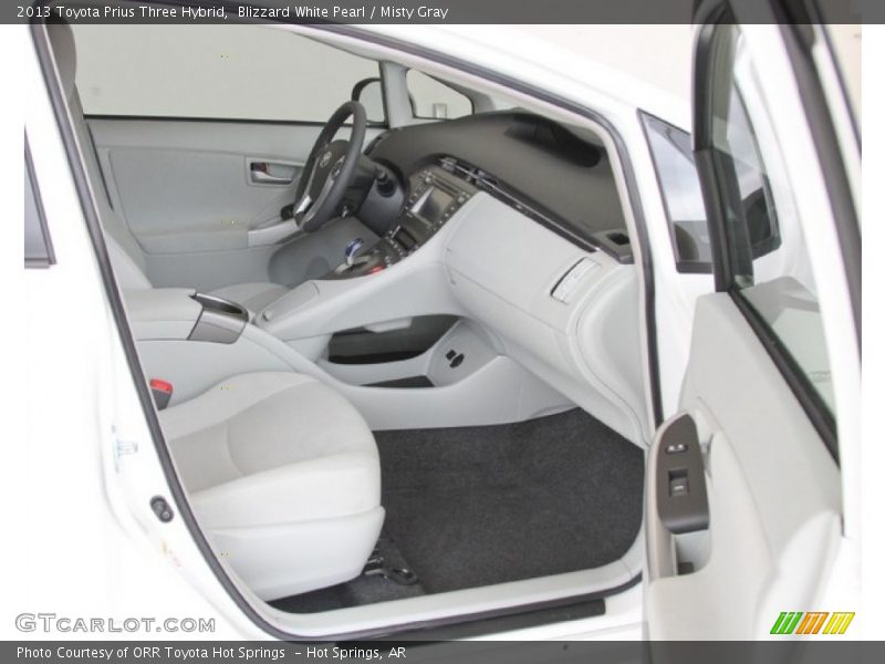 Blizzard White Pearl / Misty Gray 2013 Toyota Prius Three Hybrid