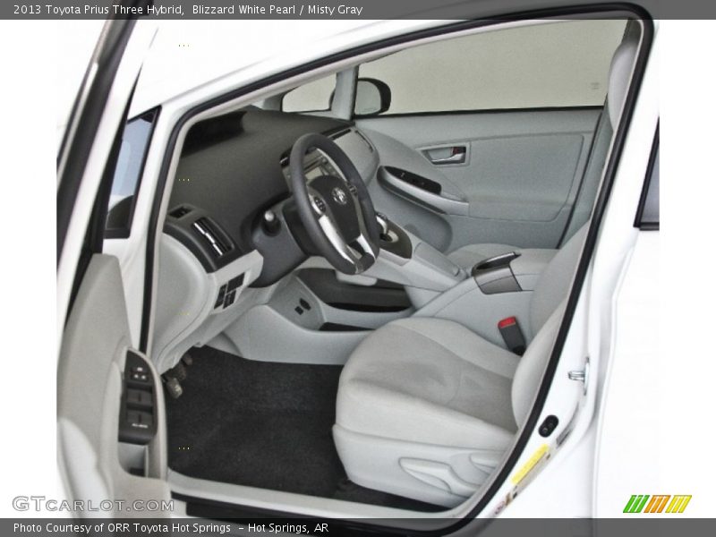 Blizzard White Pearl / Misty Gray 2013 Toyota Prius Three Hybrid
