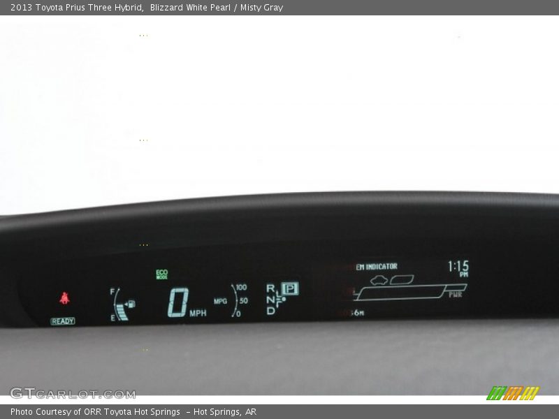 Blizzard White Pearl / Misty Gray 2013 Toyota Prius Three Hybrid