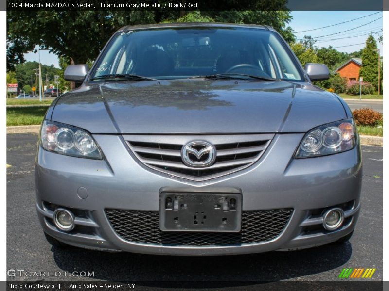 Titanium Gray Metallic / Black/Red 2004 Mazda MAZDA3 s Sedan