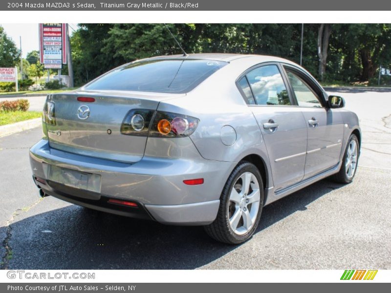 Titanium Gray Metallic / Black/Red 2004 Mazda MAZDA3 s Sedan