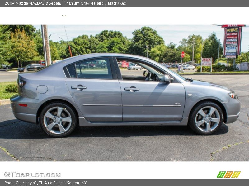Titanium Gray Metallic / Black/Red 2004 Mazda MAZDA3 s Sedan